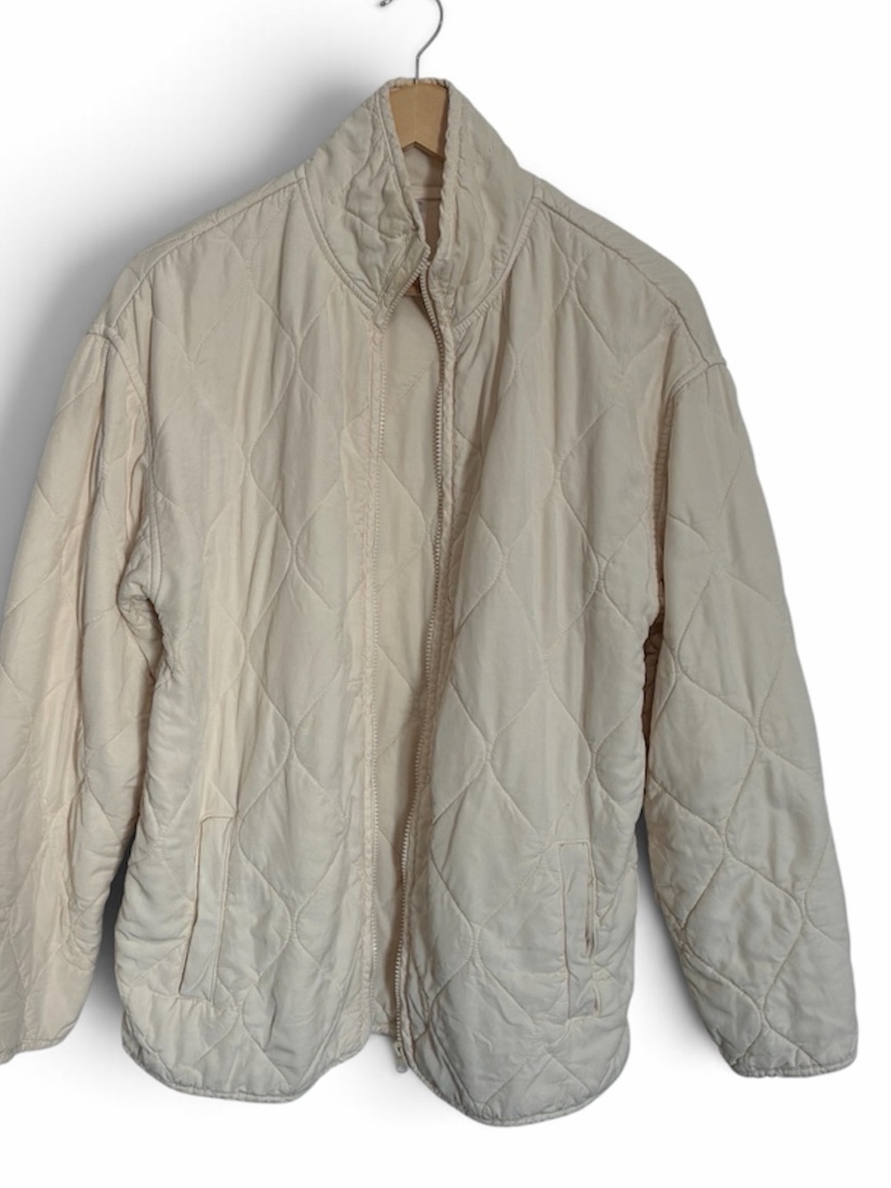 Fabletics Lina oversized Quilted Jacket in cream